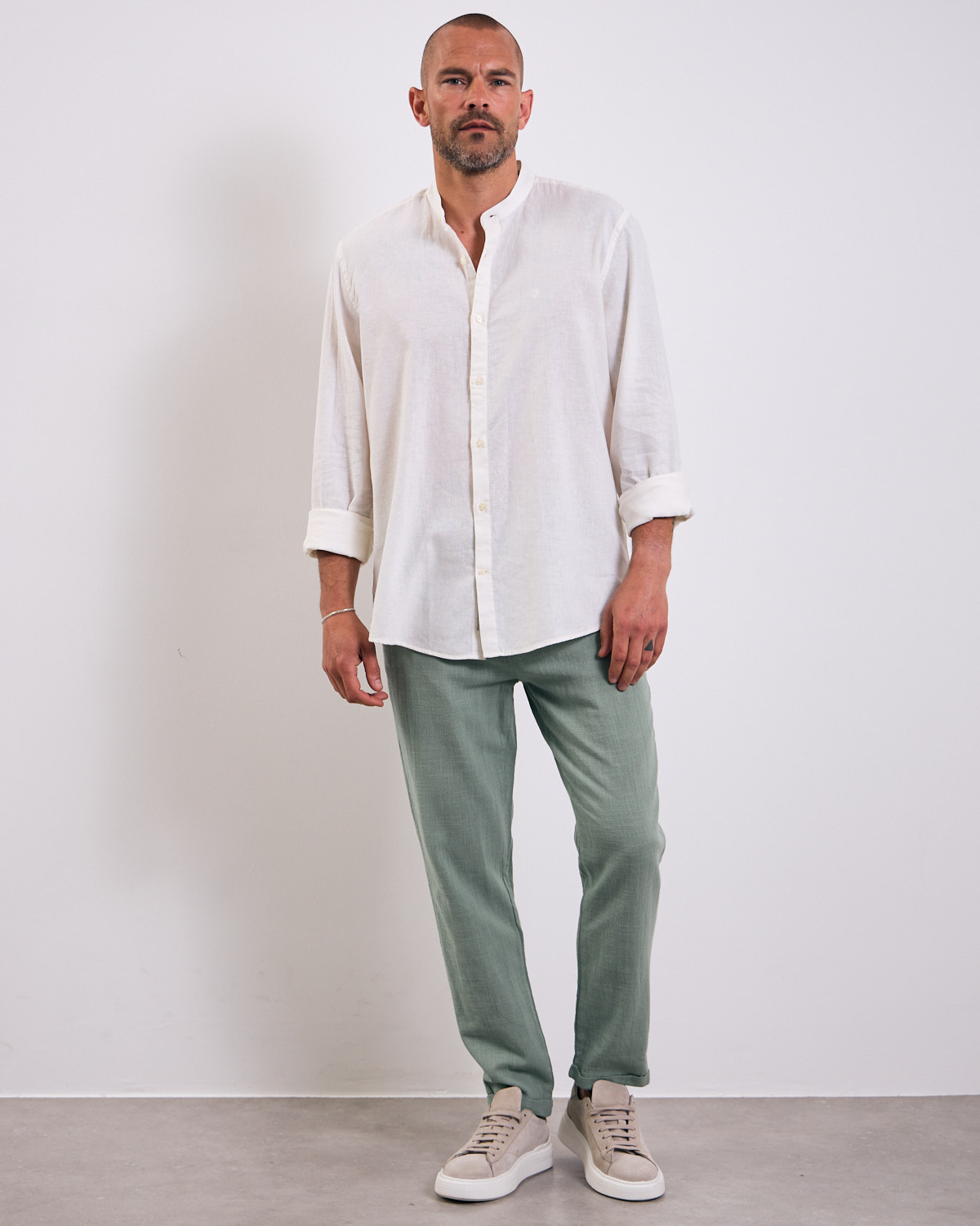 Mint Relaxed Linen Trousers