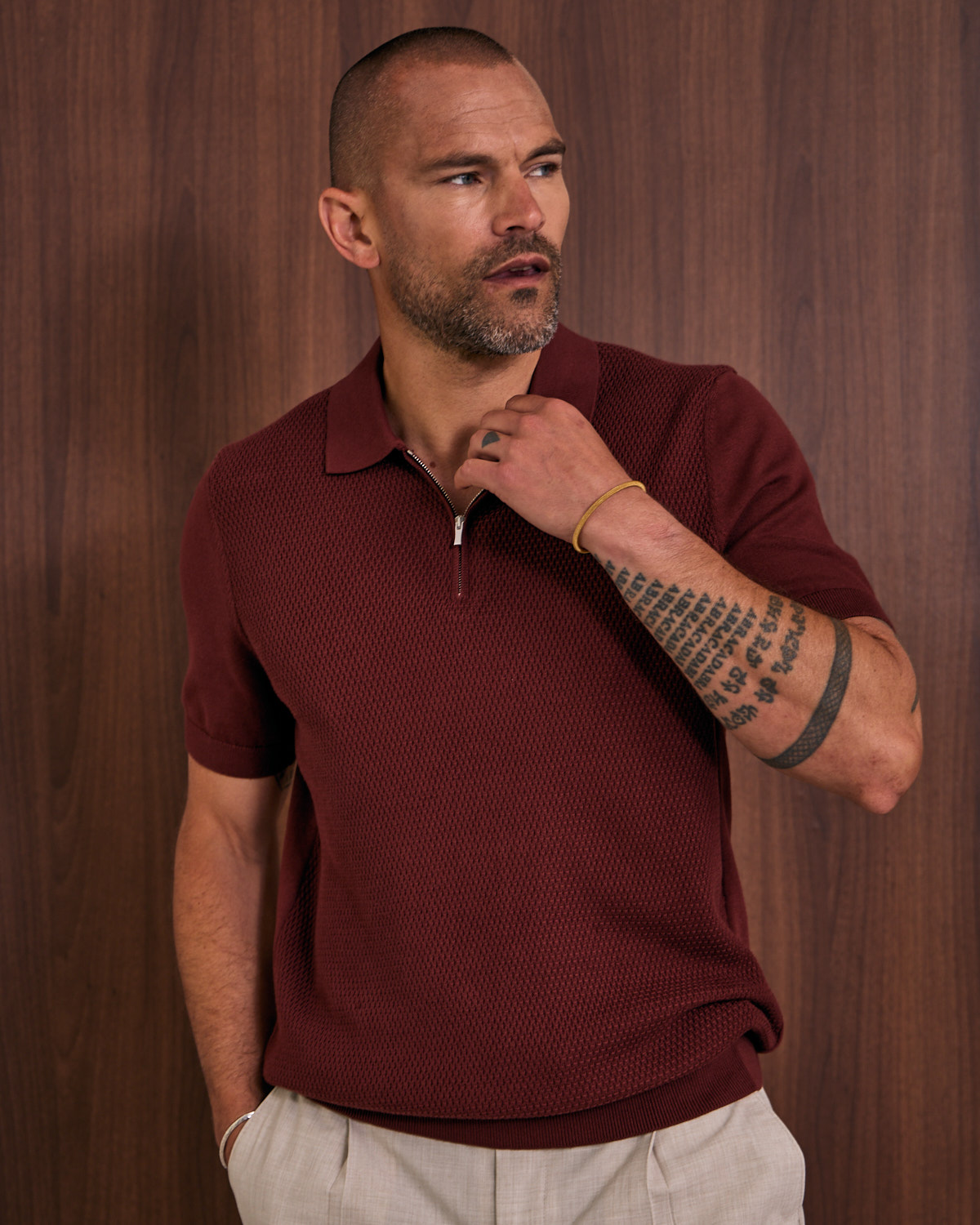 Brick Timeless Knitted Polo