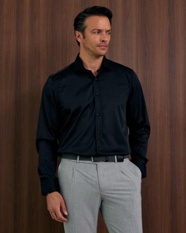 Black Easy Care Formal Shirt