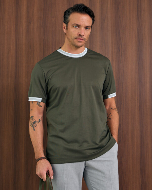Olive Contrasting T-shirt
