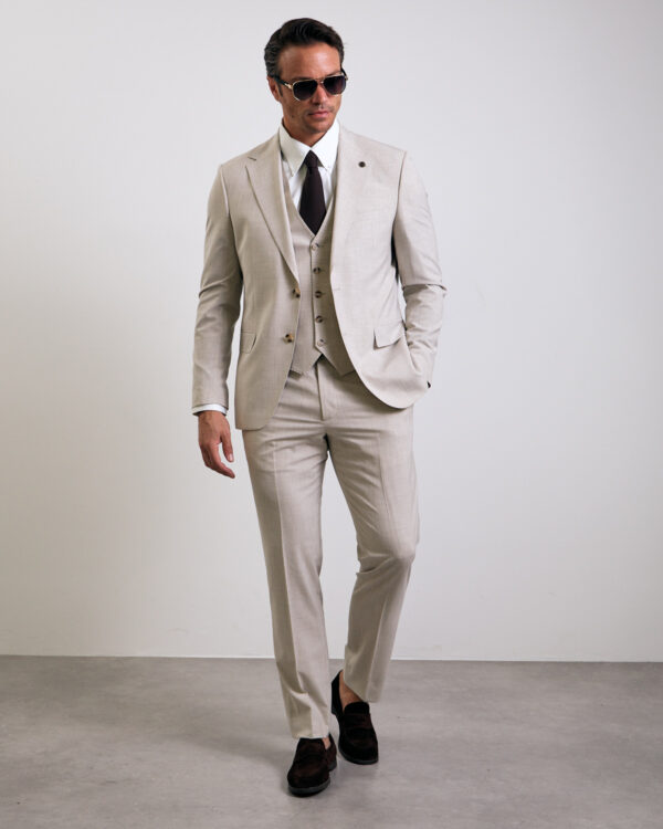 Beige Still Form Suit