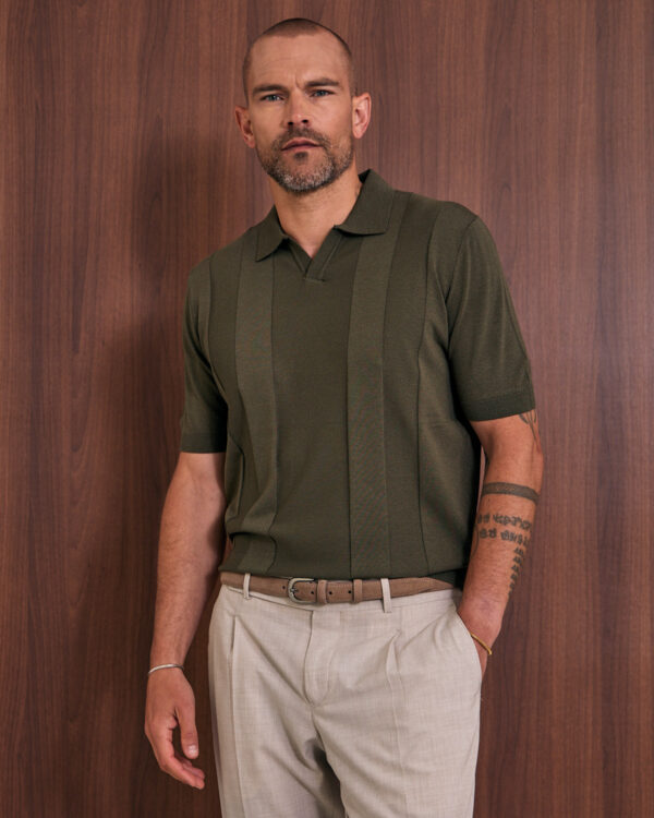 Olive Classy Rayon Polo