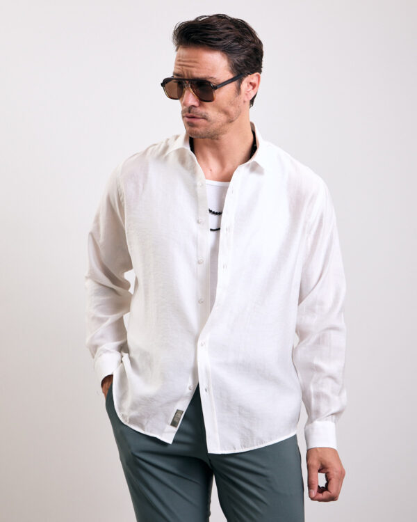 White Classic Tencel Shirt