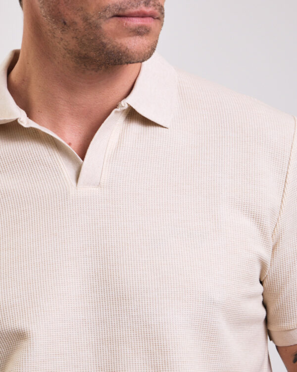 Yellow Melange Cotton Polo