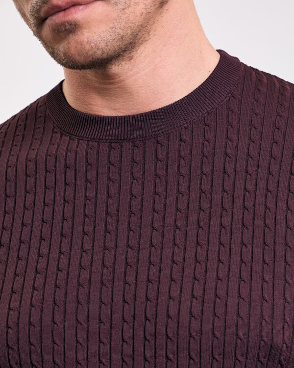 Bordeaux Braided Structured T-shirt