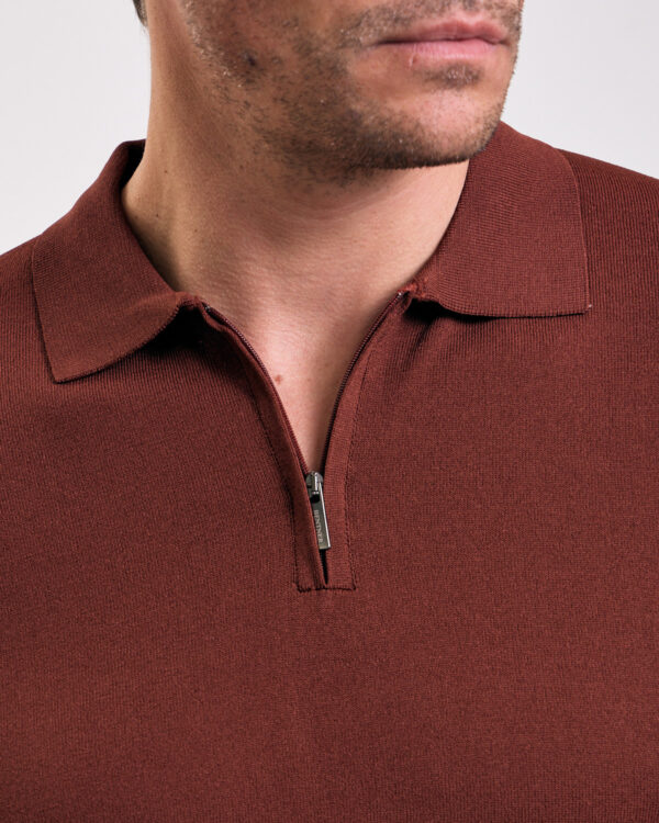 Brick Casual Rayon Polo