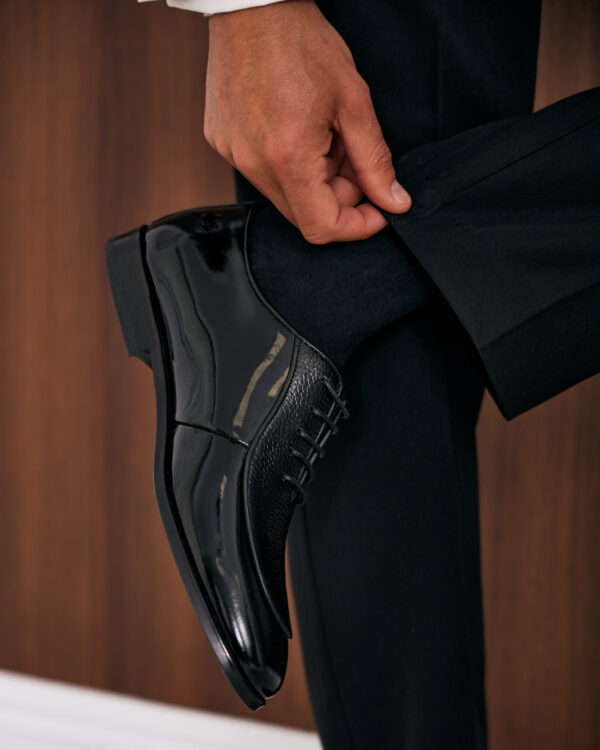 Black Dual Texture Ceremony Shoes