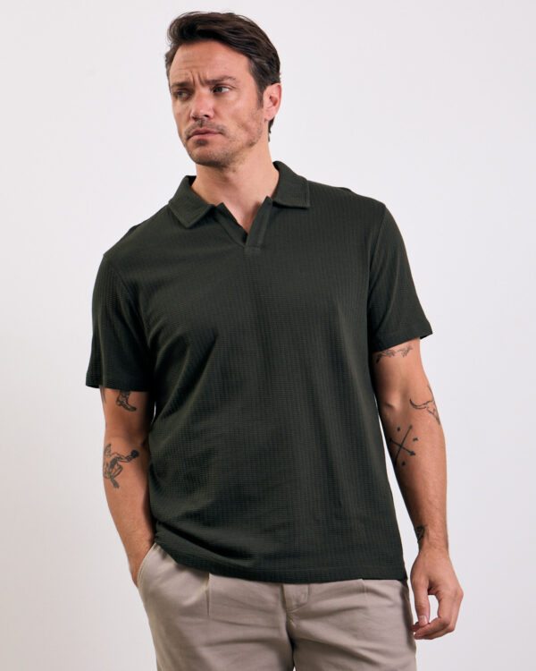 Olive Prime Structured Polo