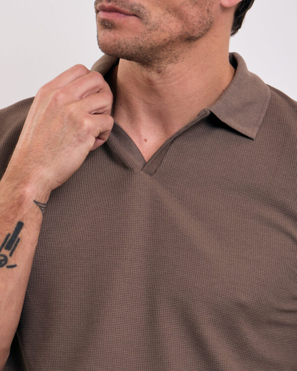 Mocha Gentle Structured Polo