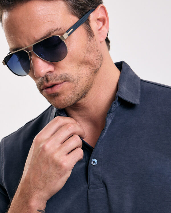 Navy Organic Polo
