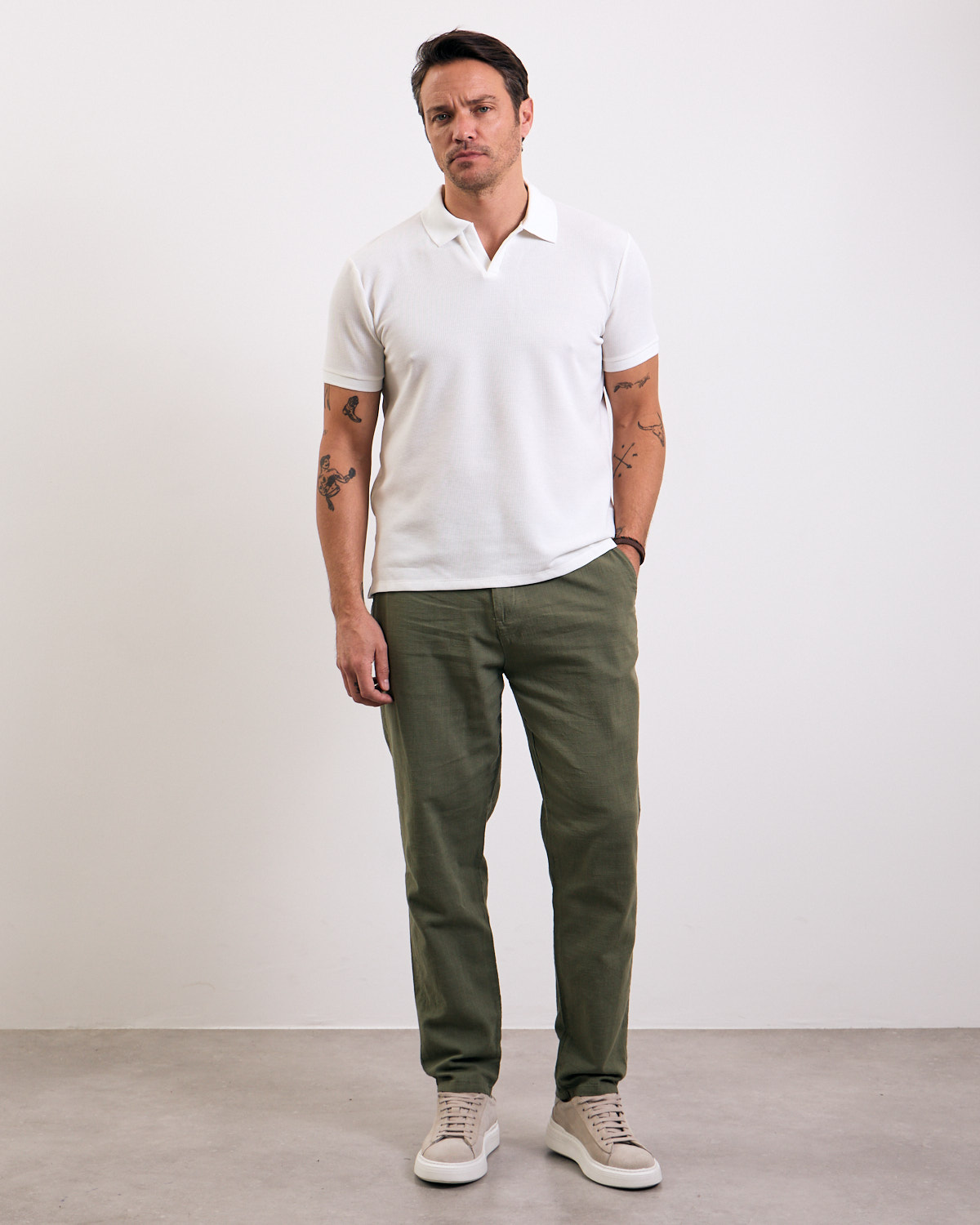 White Gentle Structured Polo