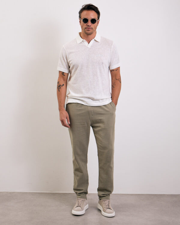 Sage Relaxed Linen Trousers