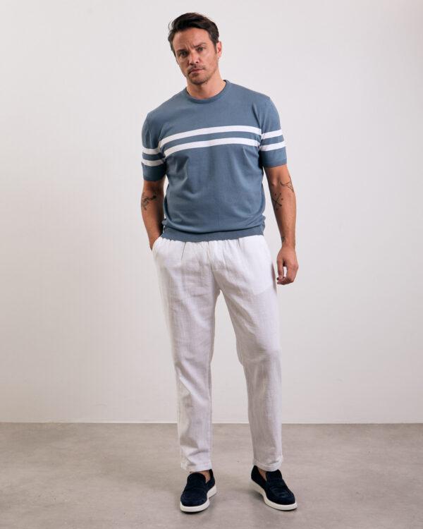 White Relaxed Linen Trousers