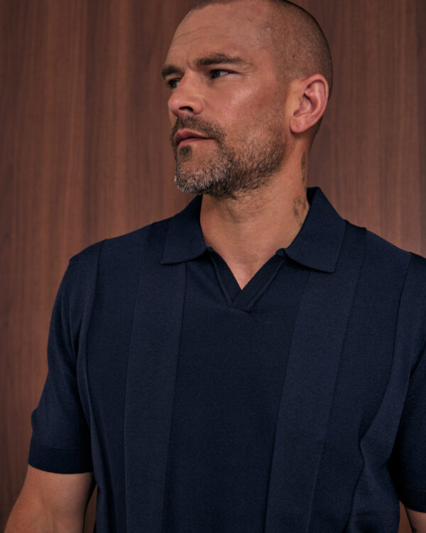 Navy Classy Rayon Polo