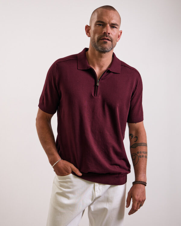 Bordeaux Pure Knitted Polo
