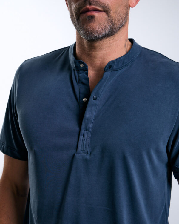 Navy Fresh Stand Up Collar Polo