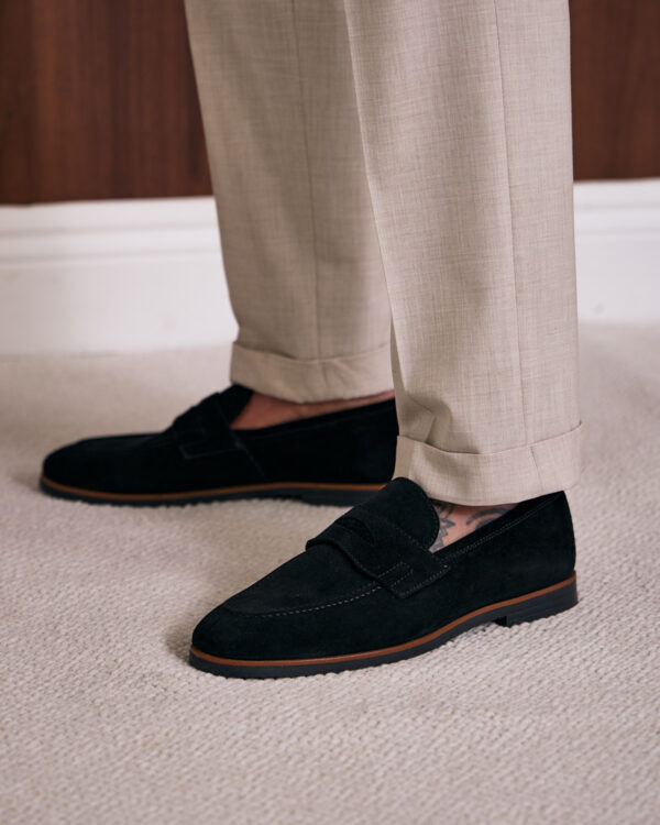 Black Rich Suede Loafers