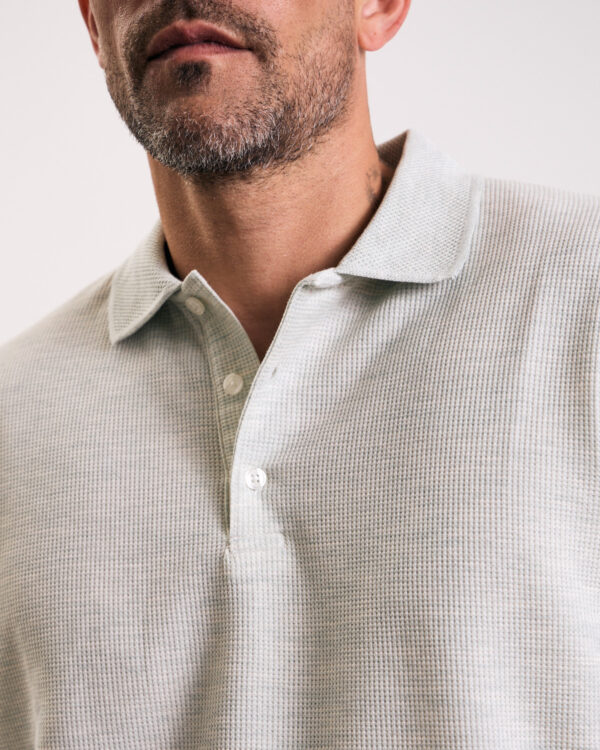 Mint Melange Textured Polo