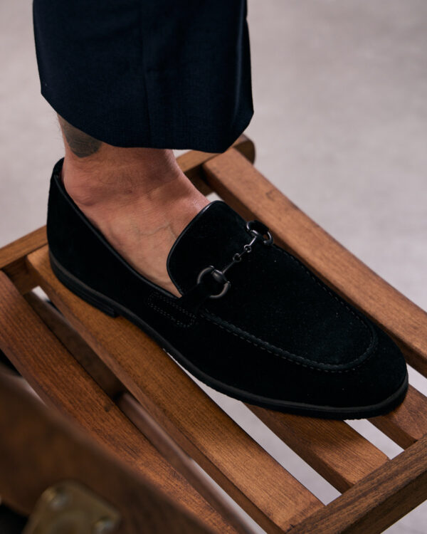 Black Elegant Suede Loafers