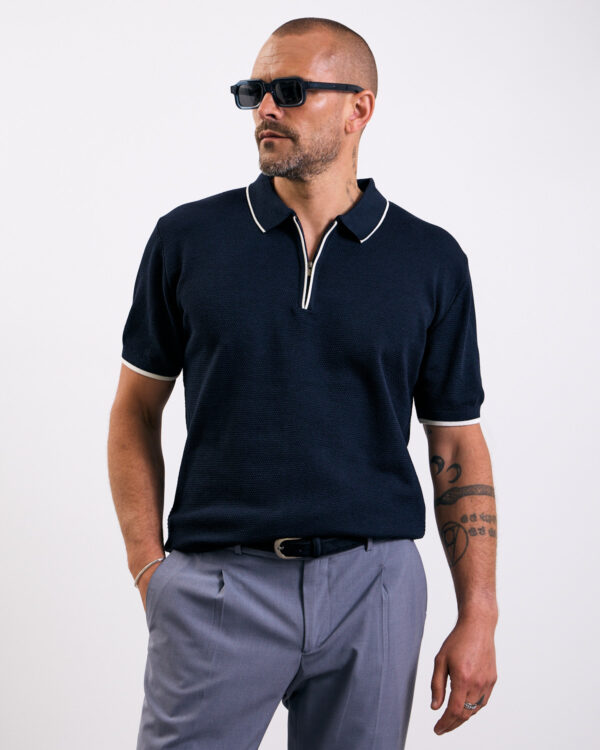 Navy Sharp Cut Polo