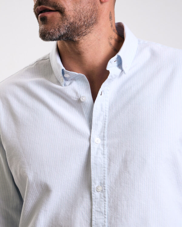 Blue Light Striped Oxford Shirt
