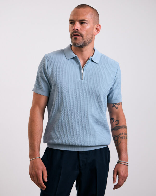 Blue Rich Structured Polo