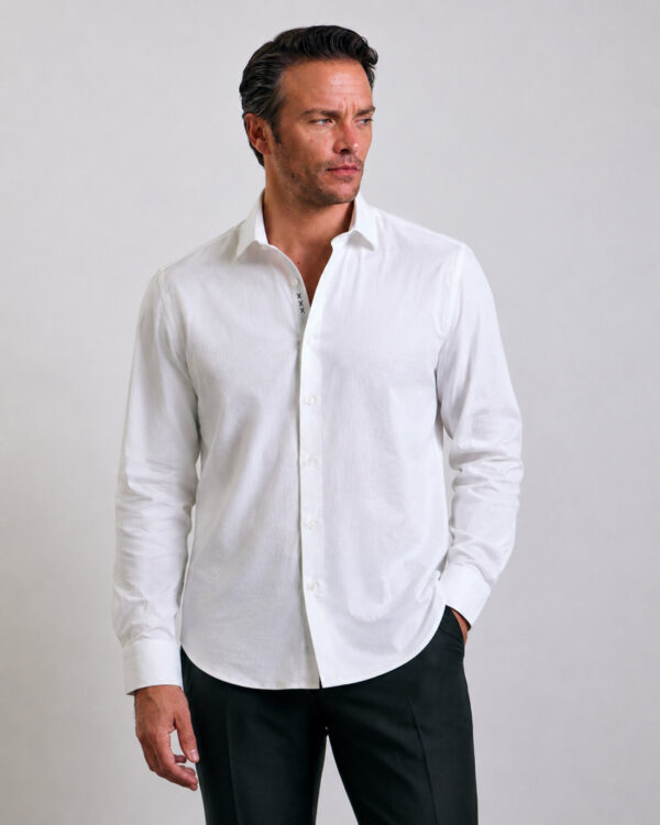 White Dapper Casual Shirt