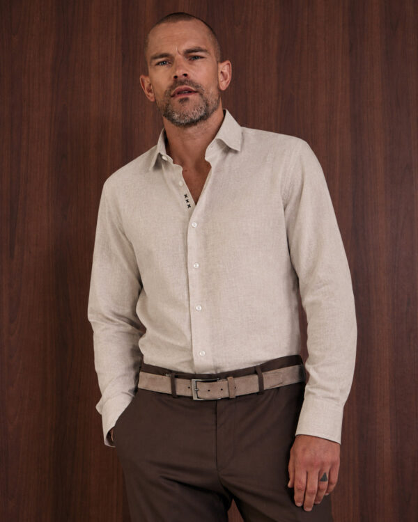Beige Dapper Casual Shirt