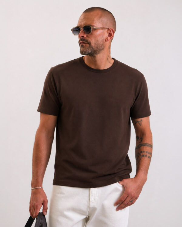 Brown Basic Stylish T-shirt