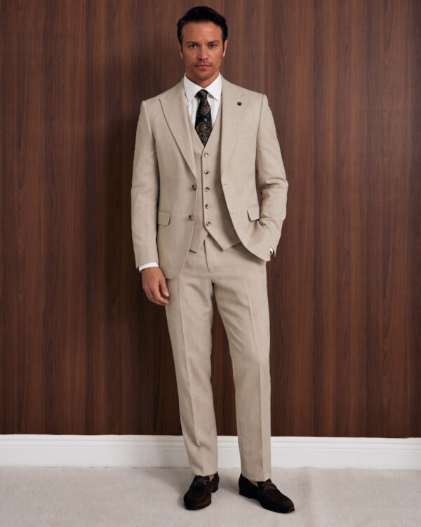 Beige Smooth Ceremony Suit